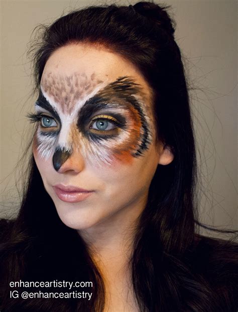 Enhance Artistry Beautiful Halloween Makeup Animal Makeup Owl Makeup