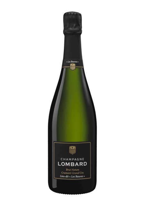 Champagne Lombard Brut Nature Cramant Grand Cru Lieu Dit Les Bauves