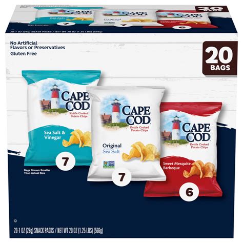 Save On Cape Cod Kettle Cooked Potato Chips Sea Salt Vinegar Original