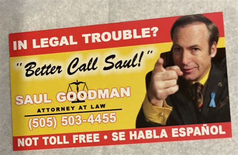 Saul Goodman Business Card Printable Cards