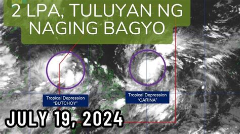 Dalawang Bagong Bagyo Butchoy At Carina Tropical Cyclone Update