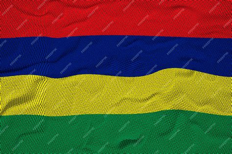 Premium Photo National Flag Of Mauritius Background With Flag Of Mauritius