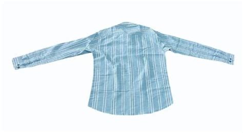 Vertical Stripes Poly Cotton Striped Men Shirt Full Sleeves Party At