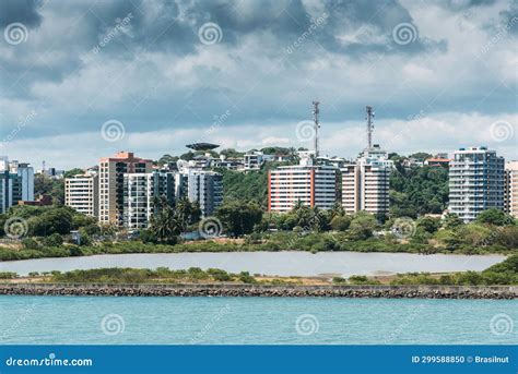 Residential Buildings On The Waterfront In Ilheus Bahia Brazil Stock