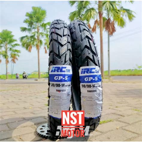 Jual Ban Luar IRC Matic Ukuran 80 90 14 GP5 Dual Purpose Tubeles