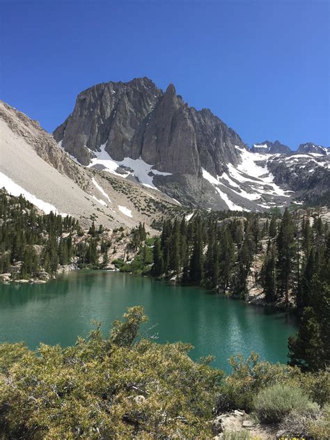 Hiking to one of the lakes in Big Pine Lakes Trail, Big Pine ...