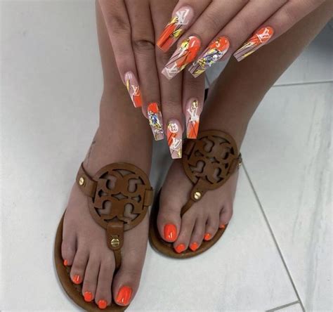 Miller Sandals Tory Burch Miller Sandal Acrylic Nails Nail Art