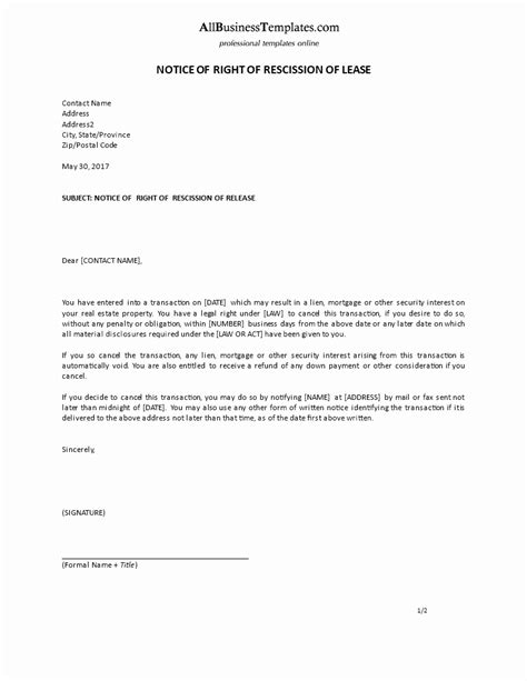 Rescind Offer Letter Template