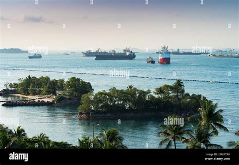 The Singapore Strait Of Malacca Stock Photo Alamy