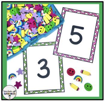 the numbers and letters in this counting game are made up of different shapes, sizes, and colors