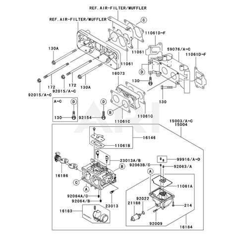 Carburettor For Kawasaki Fd731v Engine Lands Engineers