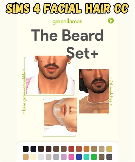 Amazing Sims Facial Hair Cc Beards Mustaches Stubble Goatees