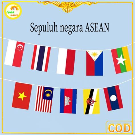 20 bendera Bendera Negara Asean Bendera Asean | Lazada Indonesia