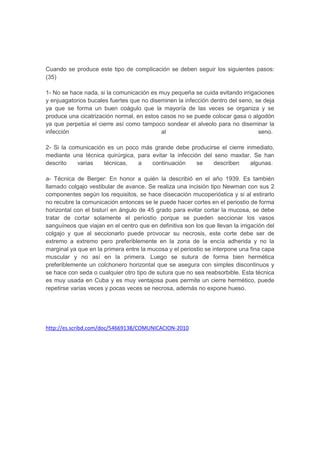 Comunicación bucosinusal PDF