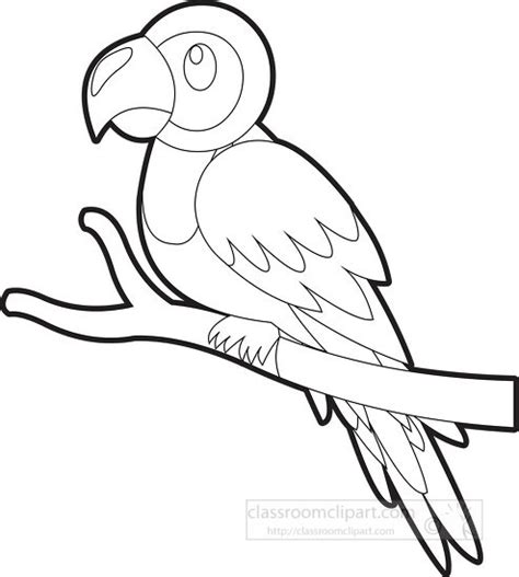 Parrot Clip Art Black And White