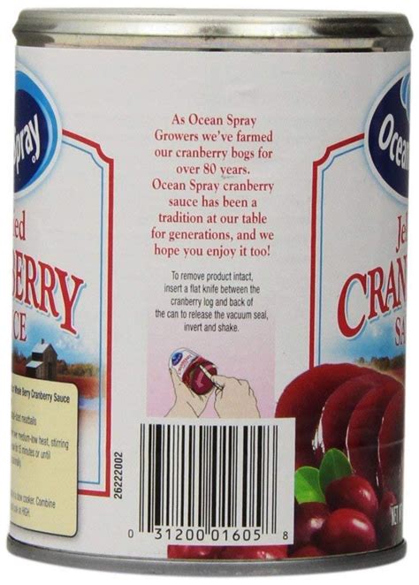 Ocean Spray Jellied Cranberry Sauce 14oz Can 6 Pack Sweet And Tart