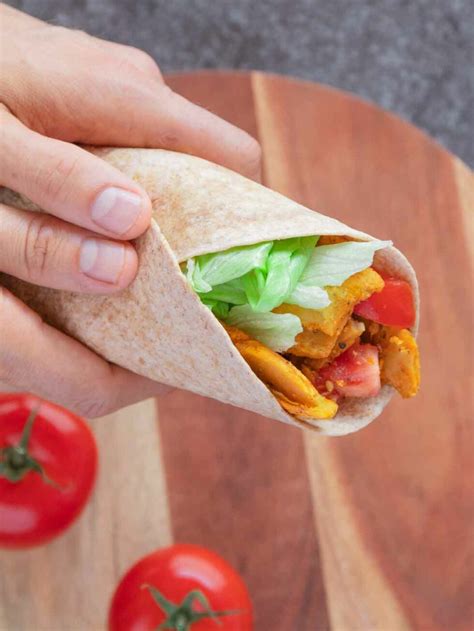 Wrap Rezept mit vegetarischer Füllung sehr einfach