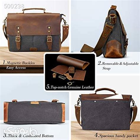 Wowbox Messenger Satchel Bag For Men And Women Vintage Canvas Real