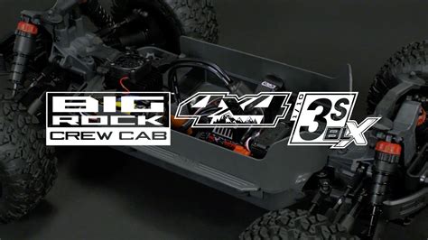 ARRMA BIG ROCK CREW CAB 4X4 3S BLX Under The Hood ARA4312V3 YouTube