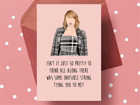 Taylor Swift Card Birthday Invisible String Folklore Etsy