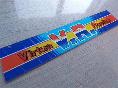 Virtua Racing Twin Rear Marquee - Arcade Art Repro