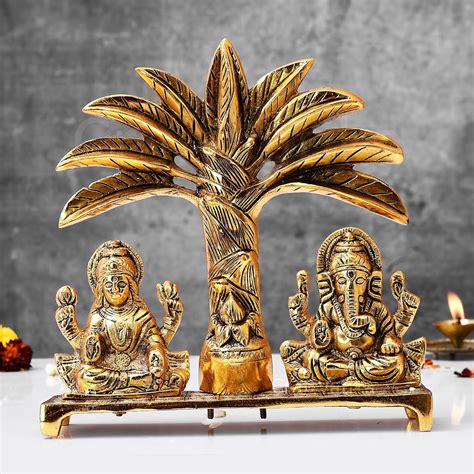 Buy CraftVatika Laxmi Ganesh Idol Aluminium Laxmi Ganesh For Gifting