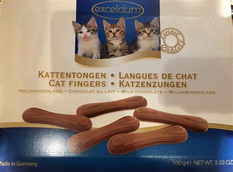 Katzenzungen aus Schokolade sind eine süße Leckerei
