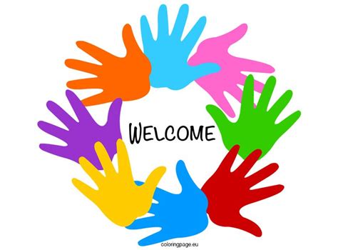 Welcome Hands Coloring Page