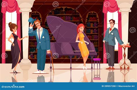 Gentlemen Cartoon Poster stock vector. Illustration of person - 289057288