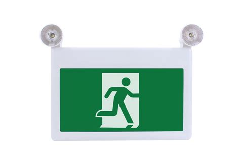 LED Running Man Exit Sign Round Heads With Battery Backup Combo And