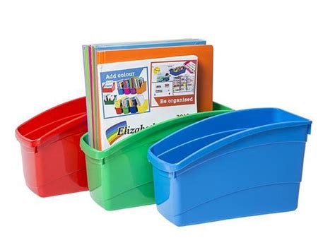 Ruby Plastic Book Tub By Elizabeth Richards Mega Office Supplies