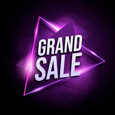 Free Vector | Neon sale sign