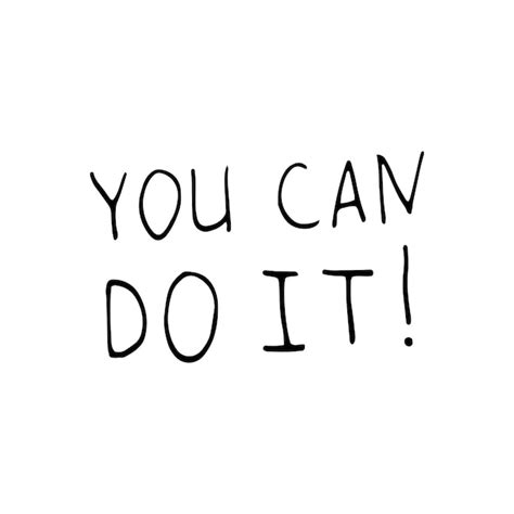 Handgezeichneter Doodle Schriftzug „you Can Do It Frauen Konzeptdesign