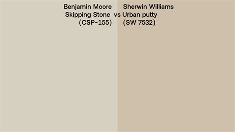 Benjamin Moore Skipping Stone Csp 155 Vs Sherwin Williams Urban Putty