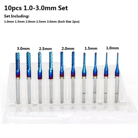 Xcan 10Pcs 3.175 Schacht Blauw Gecoate Hardmetalen... – Grandado