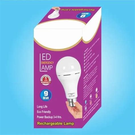 Rectangular Custom Printed Rechargeable Led Bulb Box At Rs Piece