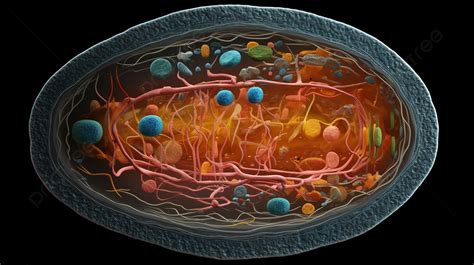 Model Of An Organ In An Embryo Cell Background Detailed Picture Of