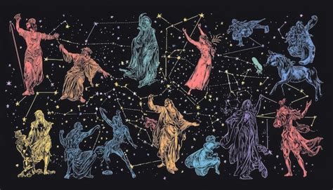 constellations   night sky premium ai generated image