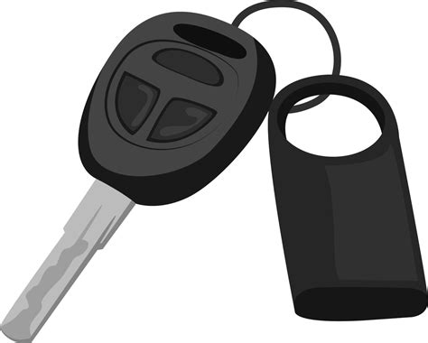 Black Car Key Illustration Vector On White Background 13795377