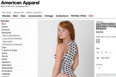 American Apparel Has Advert Banned Again Over School Age Looking Model In Thong Bodysuit Looking