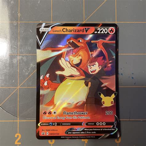 Lance S Charizard V Pokemon Tcg Celebrations Swsh Promo Card Ebay