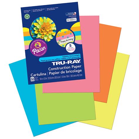 Pacon Tru Ray® Construction Paper 9 X 12 Assorted Hot Colors Pac6596 Supplyme