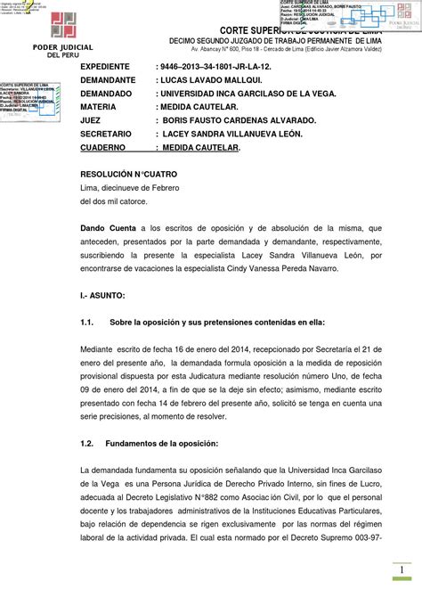 Resolución Poder Judicial by Corresponsales Peruanos issuu