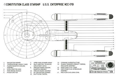 Star Trek Blueprints: Constitution Class Starship - U.S.S. Enterprise ...