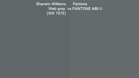 Sherwin Williams Web Gray Sw Vs Pantone U Side By Side