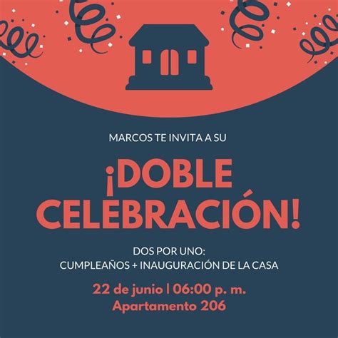 Plantillas De Invitaciones Para Inauguraci N De Casa Canva