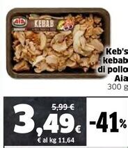 Aia Keb S Kebab Di Pollo Offerta Di Ok Sigma