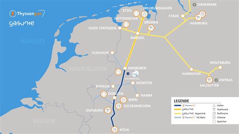 Fernleitungsnetzbetreiber Gasunie und Thyssengas legen Pläne für Nord