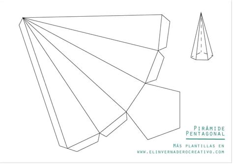 Plantillas De Figuras Geométricas Cono Y Pirámides