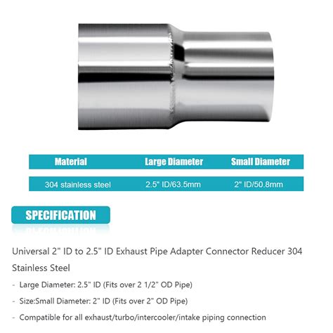 snapklikcom universal  id   id exhaust pipe adapter